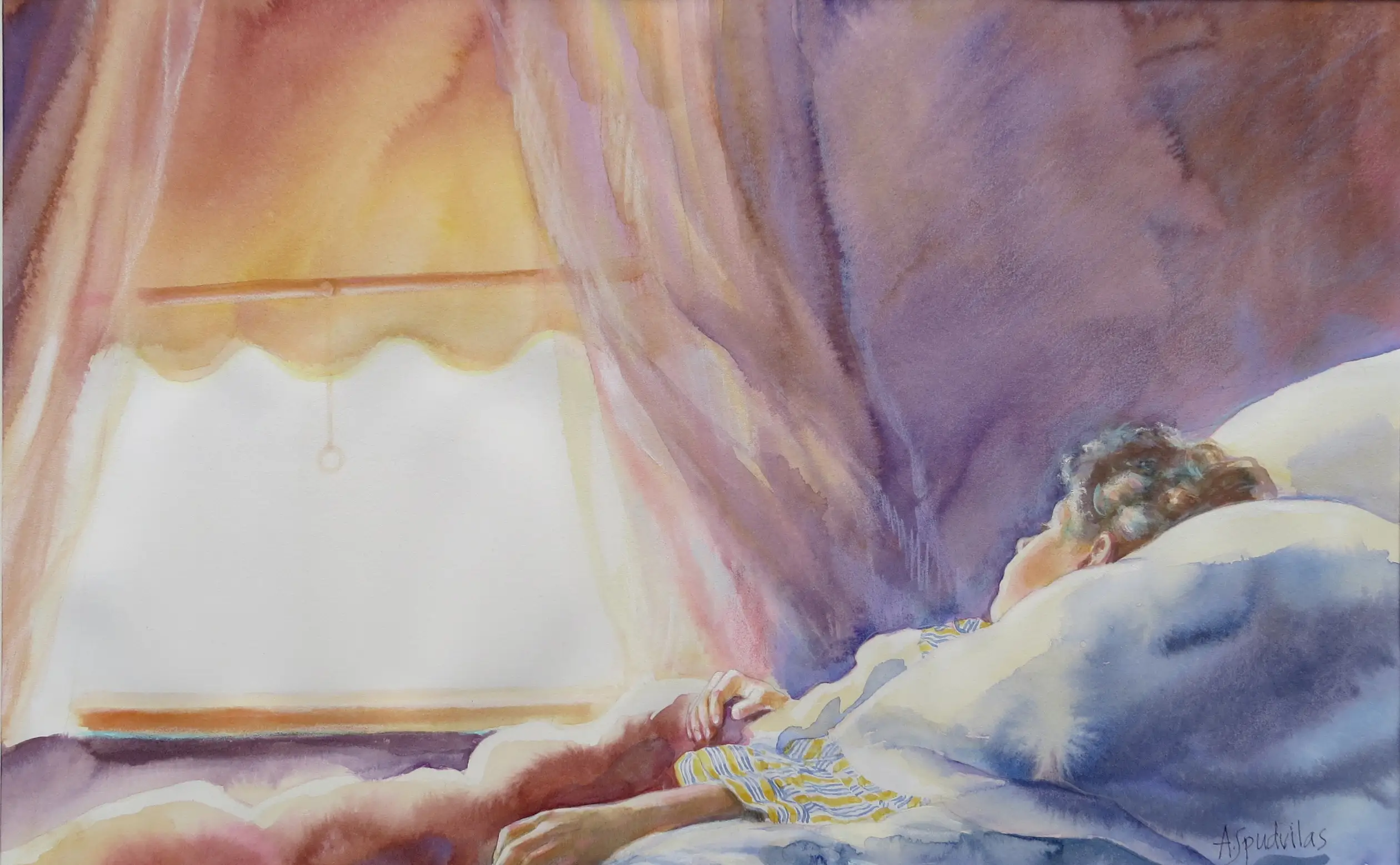 Watercolor illustration from Jenny Angel by Anne Spudvilas