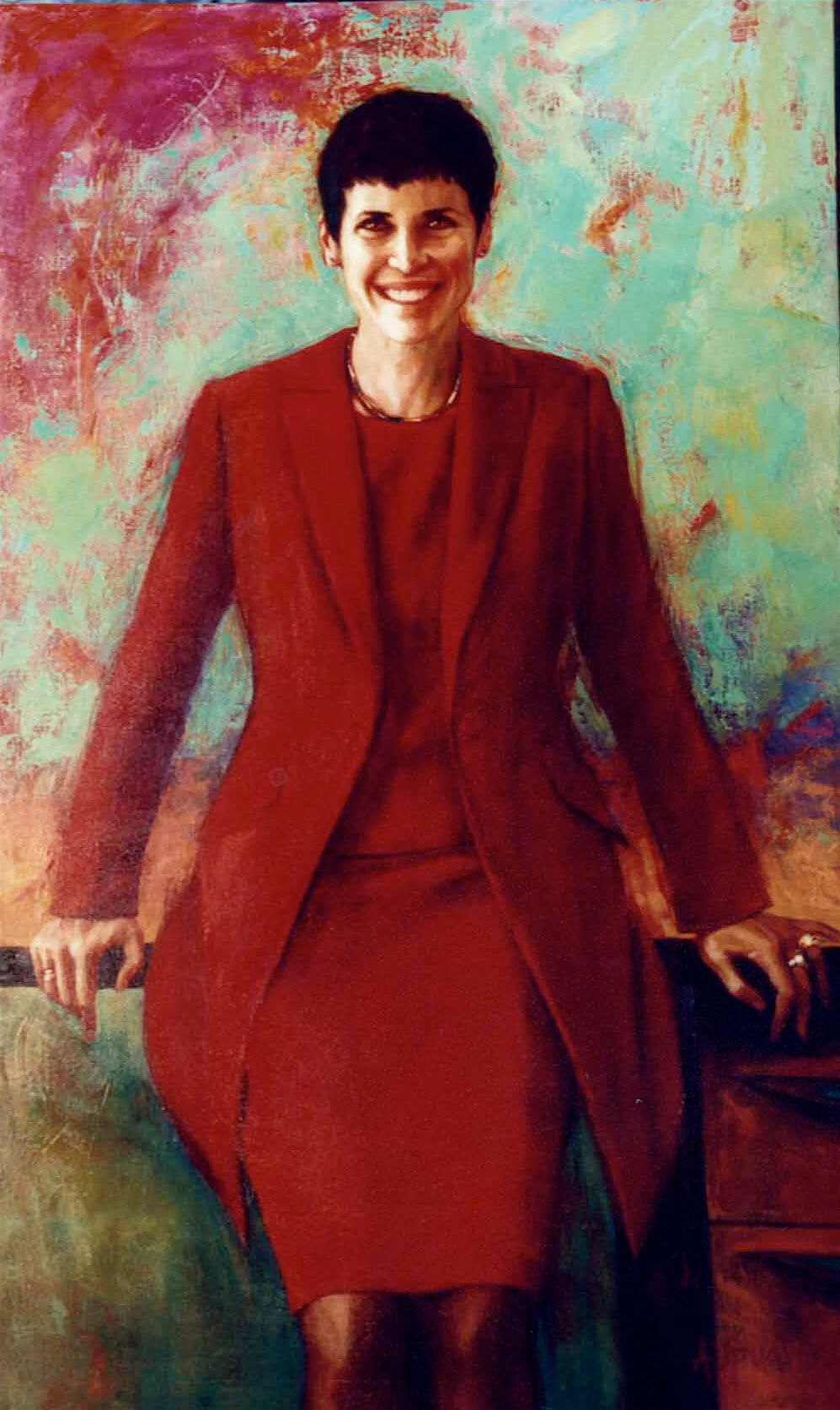 Portrait of principal Rosa Storelli by Anne Spudvilas - commissioned by Methodist Ladies College